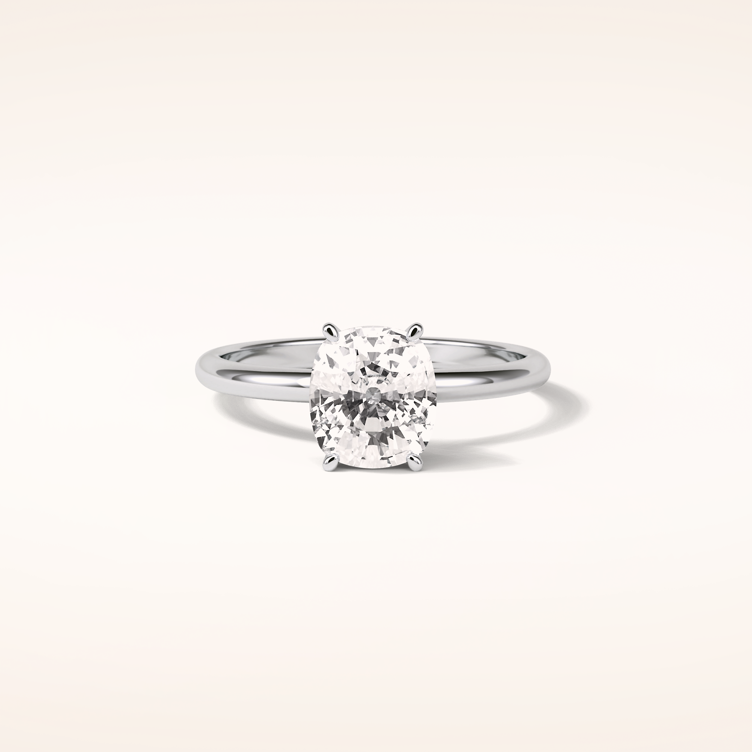 2.35 CT Elongated Cushion Shaped Solitaire Moissanite Engagement Ring