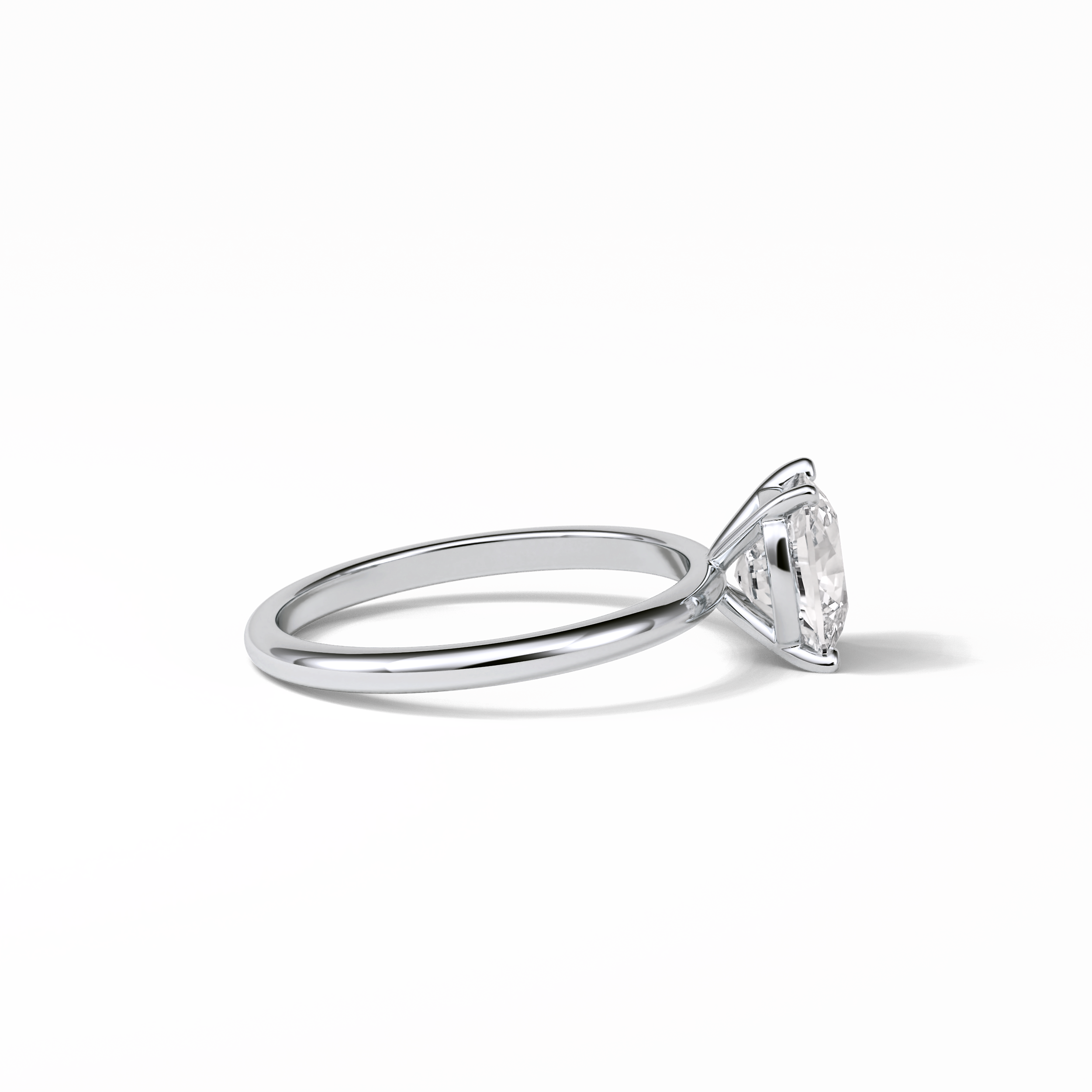 Elongated Cushion Solitaire Lab Grown Diamond Engagement Ring