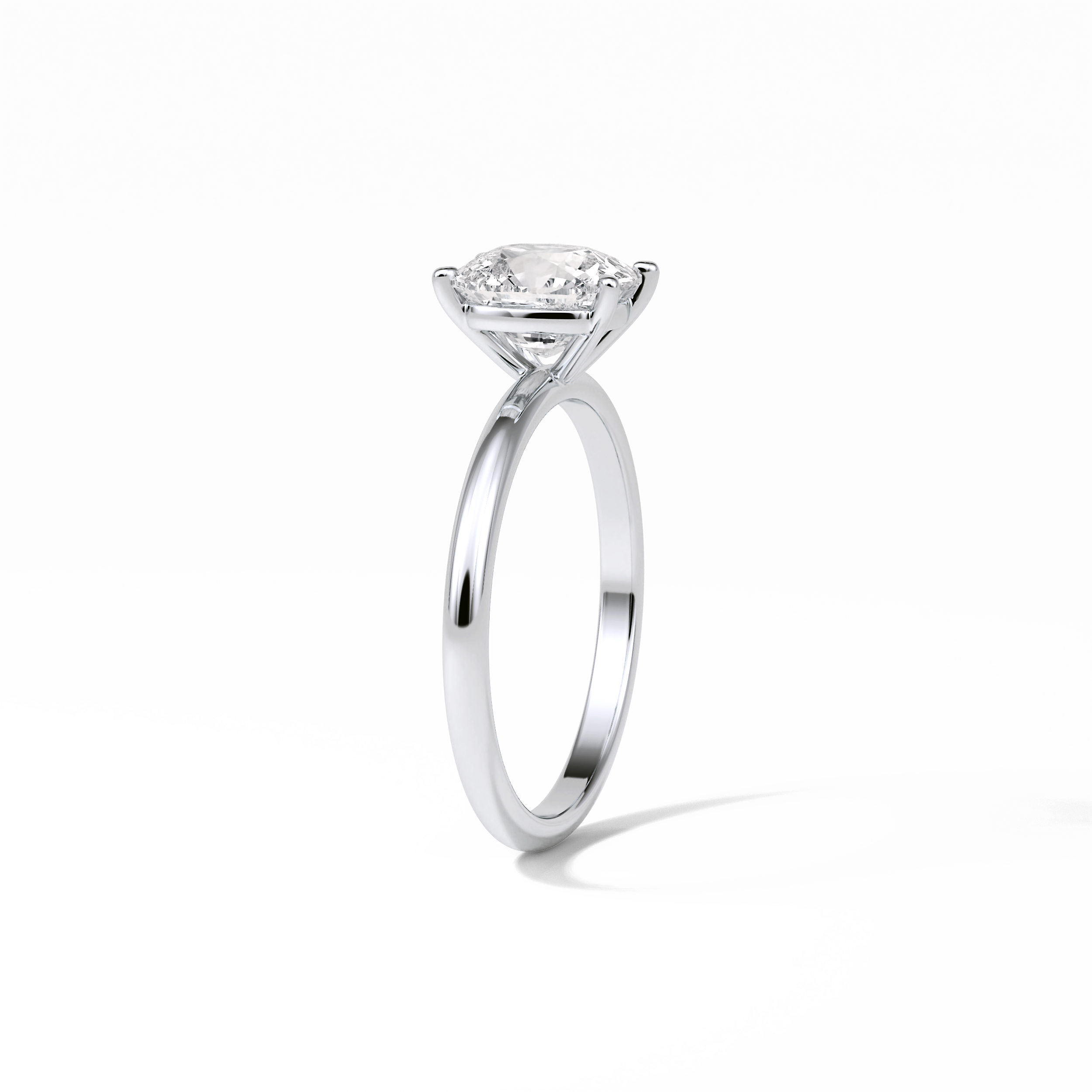 Elongated Cushion Solitaire Lab Grown Diamond Engagement Ring