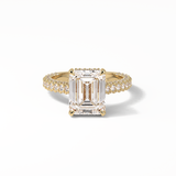 Emerald Pave Lab Grown Diamond Engagement Ring