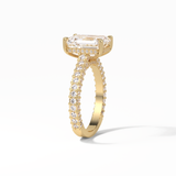 Emerald Pave Lab Grown Diamond Engagement Ring