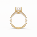 Emerald Pave Lab Grown Diamond Engagement Ring