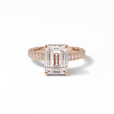 Emerald Pave Lab Grown Diamond Engagement Ring