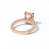Emerald Pave Lab Grown Diamond Engagement Ring