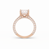 Emerald Pave Lab Grown Diamond Engagement Ring