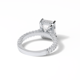 Emerald Pave Lab Grown Diamond Engagement Ring