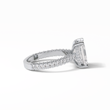 Emerald Pave Lab Grown Diamond Engagement Ring