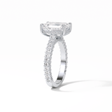 Emerald Pave Lab Grown Diamond Engagement Ring