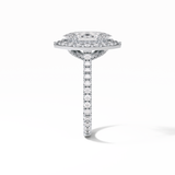Marquise Pave & Halo Lab Grown Diamond Engagement Ring
