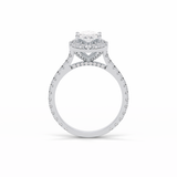 Marquise Pave & Halo Lab Grown Diamond Engagement Ring