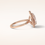 3.10 CT Pear Shaped Halo Moissanite Engagement Ring