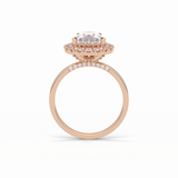 Pear Pave & Halo Lab Grown Diamond Engagement Ring