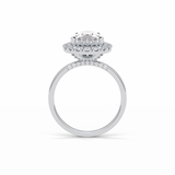 Pear Pave & Halo Lab Grown Diamond Engagement Ring