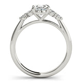 0.50 CT Oval Shaped Moissanite Engagement Ring In Cluster 2