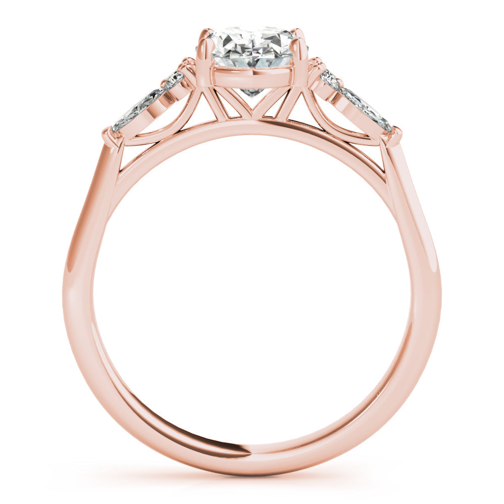 2.0 CT Oval Shaped Moissanite Engagement Ring In Cluster 13