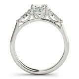 2.0 CT Oval Shaped Moissanite Engagement Ring In Cluster 4