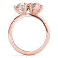 2.5 CT Pear & Marquise Shaped Moissanite Ring In Two Stone Design 12