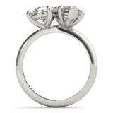 2.5 CT Pear & Marquise Shaped Moissanite Ring In Two Stone Design 3