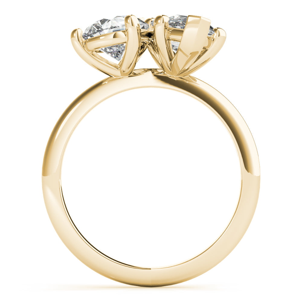 2.5 CT Pear & Marquise Shaped Moissanite Ring In Two Stone Design 8