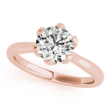 1.0 CT Round Shaped Moissanite Engagement Ring In Solitaire 9