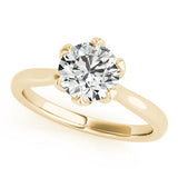 1.0 CT Round Shaped Moissanite Engagement Ring In Solitaire 7