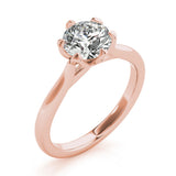 1.0 CT Round Shaped Moissanite Engagement Ring In Solitaire 10