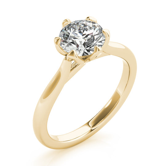 1.0 CT Round Shaped Moissanite Engagement Ring In Solitaire 6