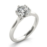 1.0 CT Round Shaped Moissanite Engagement Ring In Solitaire 3