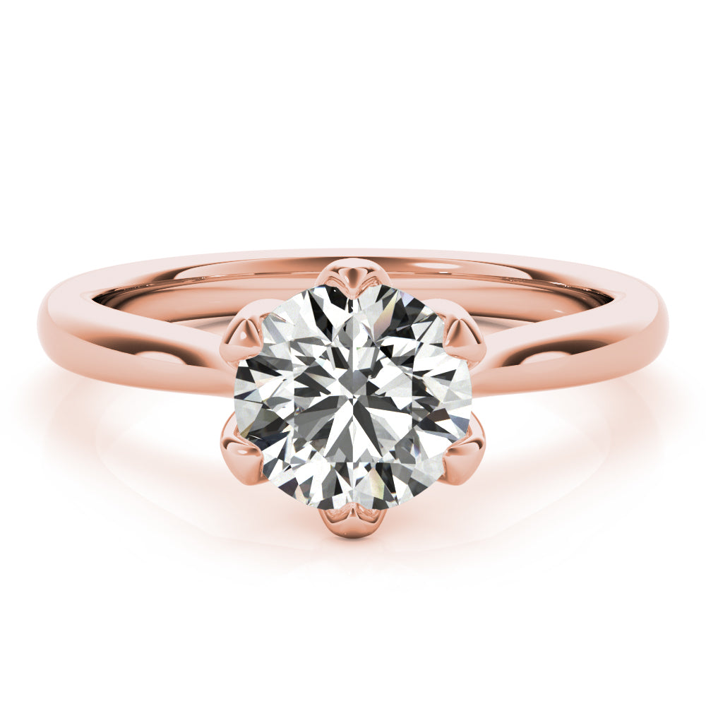 1.0 CT Round Shaped Moissanite Engagement Ring In Solitaire 11