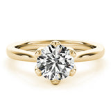 1.0 CT Round Shaped Moissanite Engagement Ring In Solitaire 5