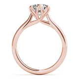 1.0 CT Round Shaped Moissanite Engagement Ring In Solitaire 12