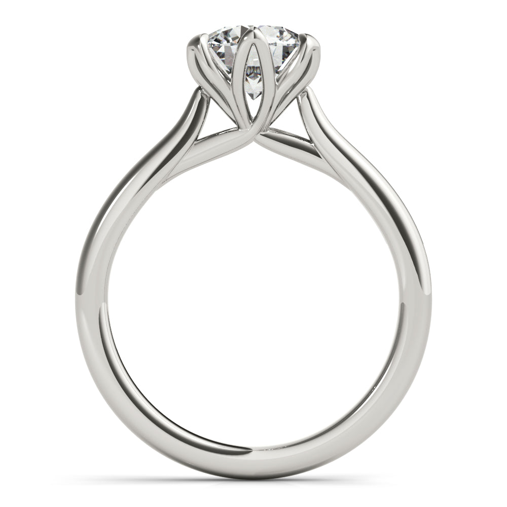 1.0 CT Round Shaped Moissanite Engagement Ring In Solitaire 2