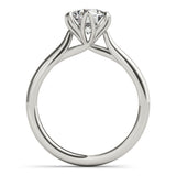 1.0 CT Round Shaped Moissanite Engagement Ring In Solitaire 2