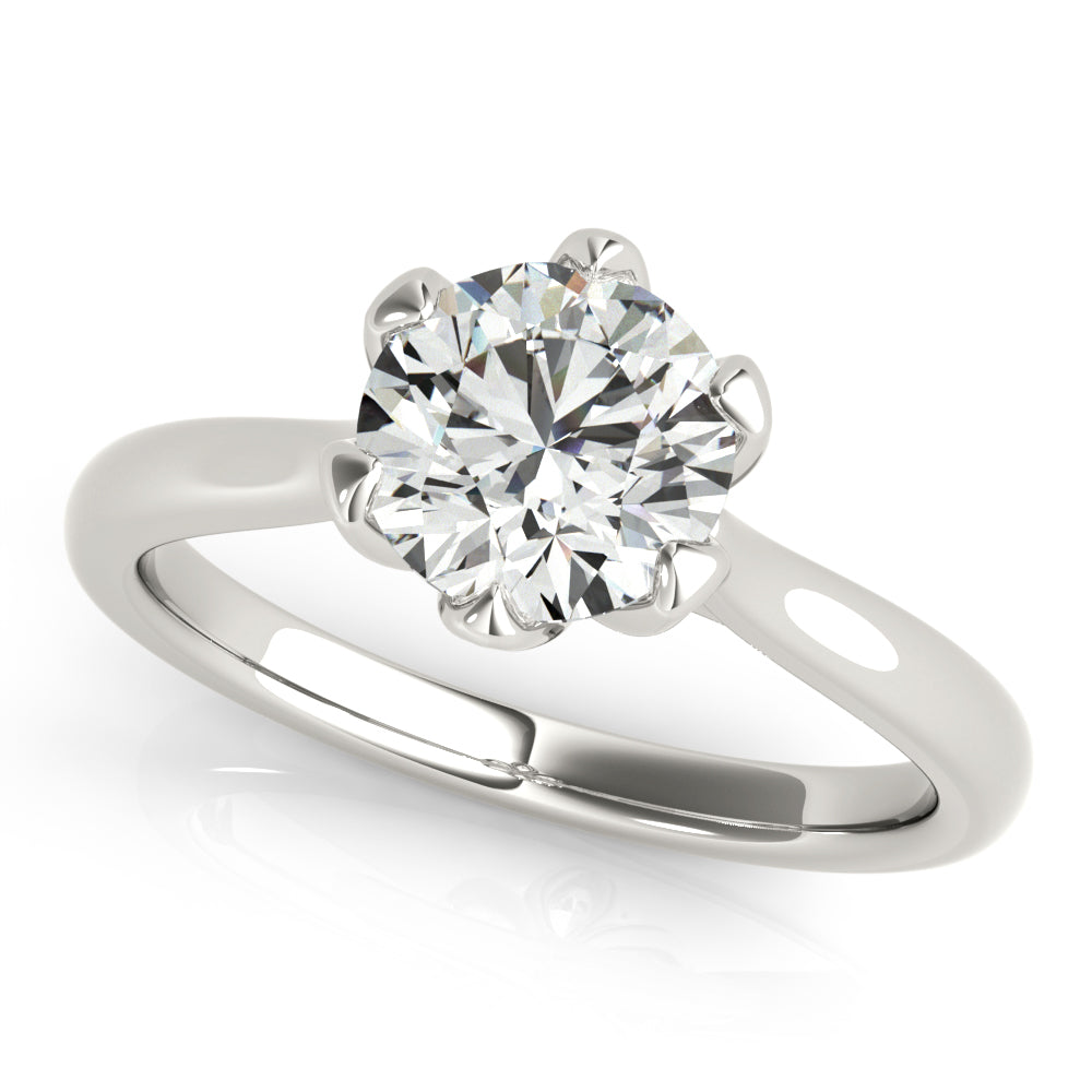 1.0 CT Round Shaped Moissanite Engagement Ring In Solitaire 4