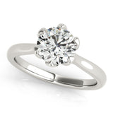 1.0 CT Round Shaped Moissanite Engagement Ring In Solitaire 4