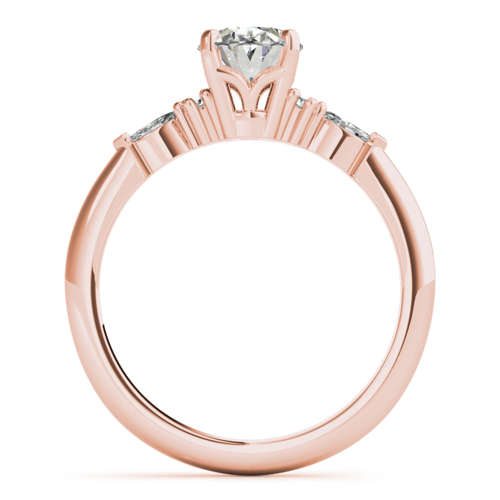 1.0 CT Oval Shaped Moissanite Engagement Ring In Cluster Design 7