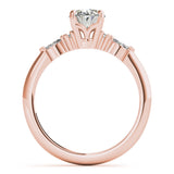 1.0 CT Oval Shaped Moissanite Engagement Ring In Cluster Design 7