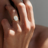 Bezel Setting Engagement Ring Featuring 1.5 CT Oval Moissanite 5