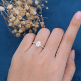 Oval Pave Lab Grown Diamond Engagement Ring