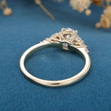 Oval Cluster Lab Grown Diamond Engagement Ring