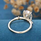 Oval Cluster Lab Grown Diamond Engagement Ring