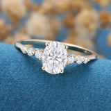 Oval Pave Lab Grown Diamond Engagement Ring