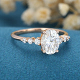 Oval Pave Lab Grown Diamond Engagement Ring