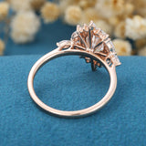 Oval Cluster Lab Grown Diamond Engagement Ring