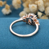 Oval Cluster Lab Grown Diamond Engagement Ring