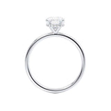Elongated Cushion Hidden Halo Lab Grown Diamond Engagement Ring