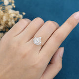 Pear Cluster Lab Grown Diamond Engagement Ring