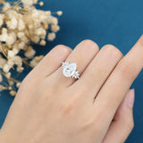Pear Cluster Lab Grown Diamond Engagement Ring