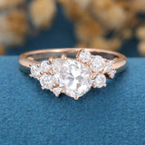 Pear Cluster Lab Grown Diamond Engagement Ring