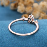 Pear Three Stone Lab Grown Diamond Engagement Ring
